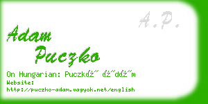 adam puczko business card